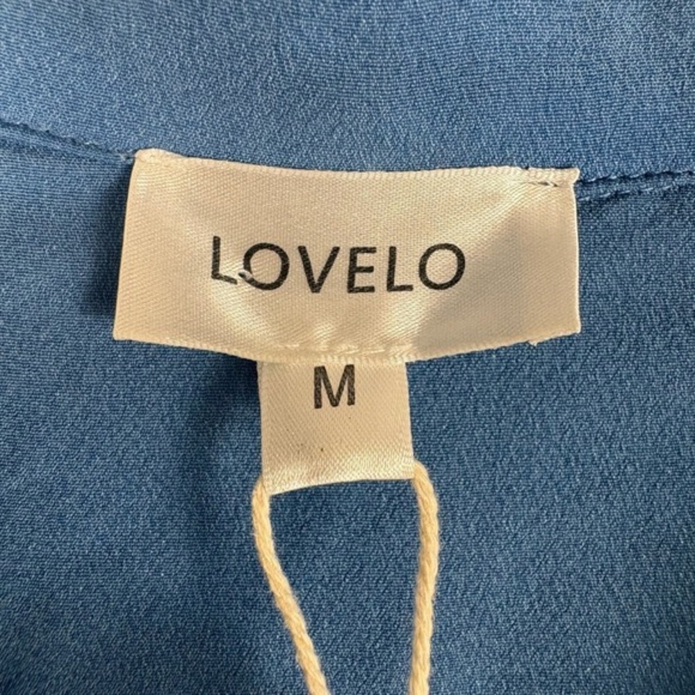 LOVELO Dress Womens M Tiered Eyelet Long Sleeve Romantic Boho Wedding Guest - Picture 8 of 16